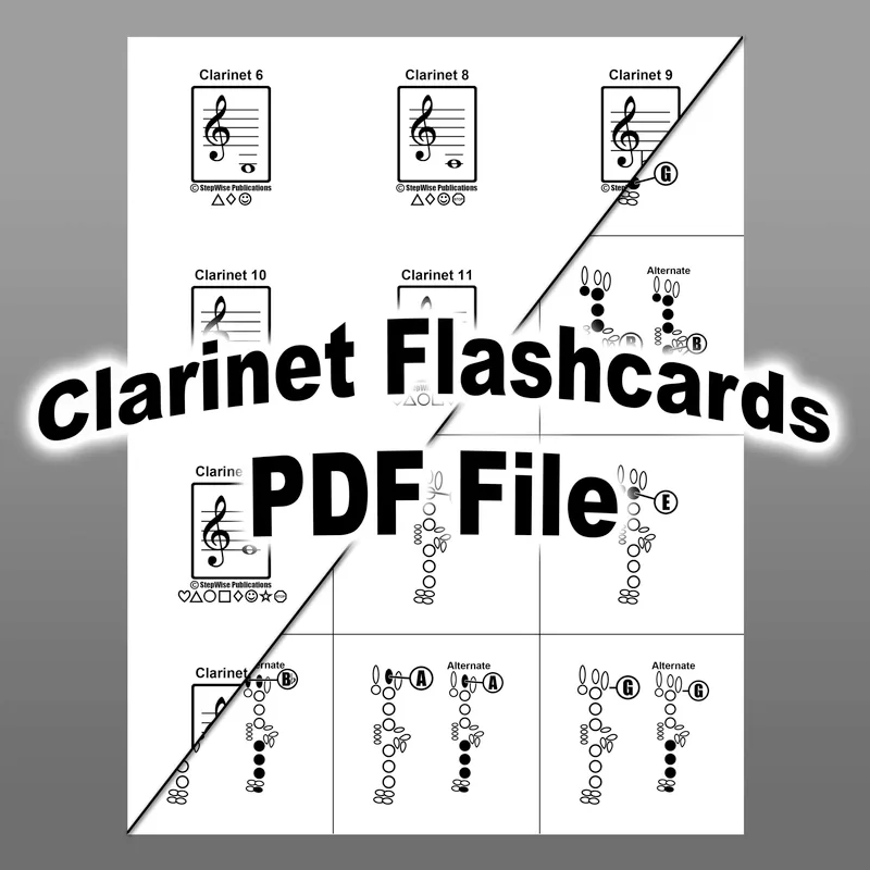Clarinet Printable PDF Flashcards