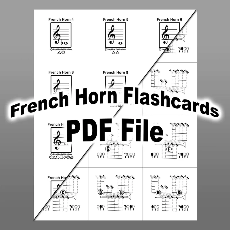 French Horn Printable PDF Flashcards