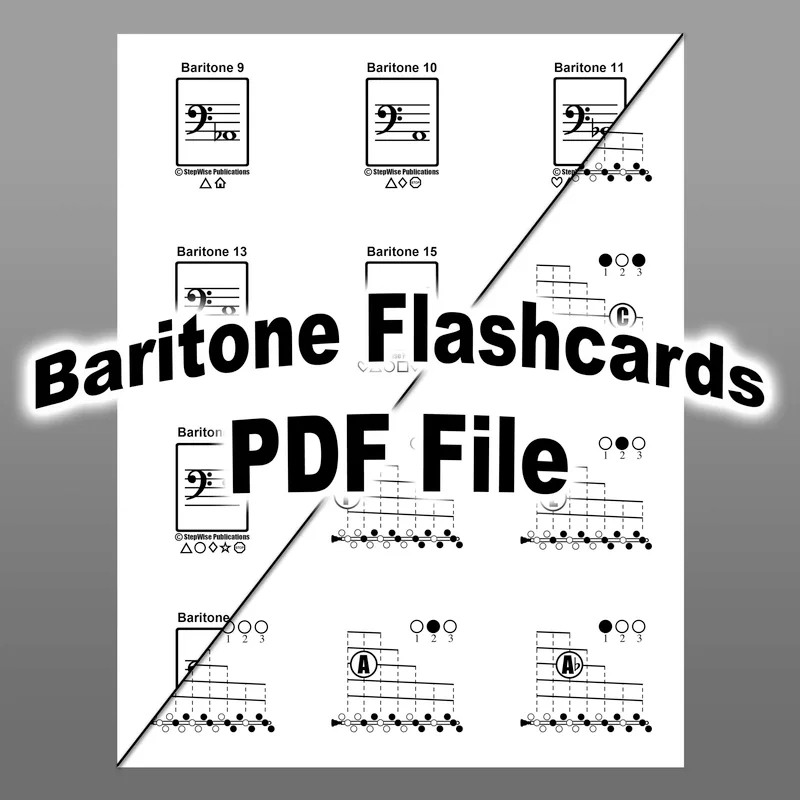 Baritone Printable PDF Flashcards