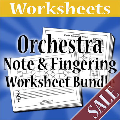 Orchestra Ultimate Note & Fingering Worksheet Bundle