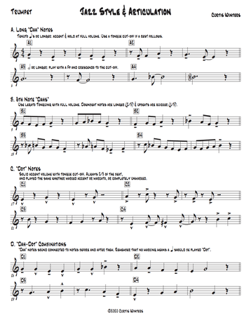 Jazz Articulation and Jazz Style Exercises