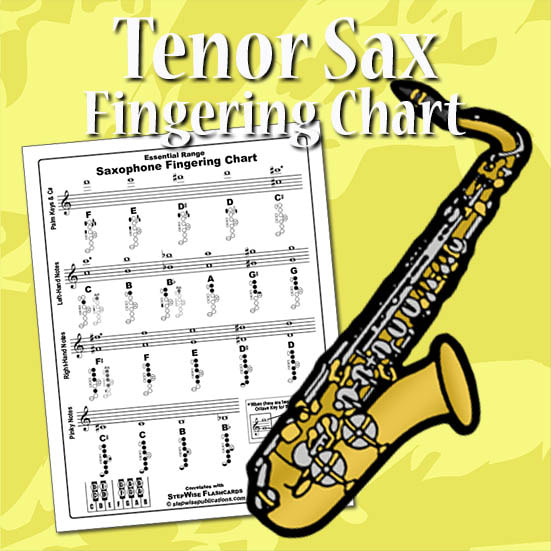 Learn the Tenor Saxophone notes and fingerings with our charts, flashcards, and the NinGenius app!