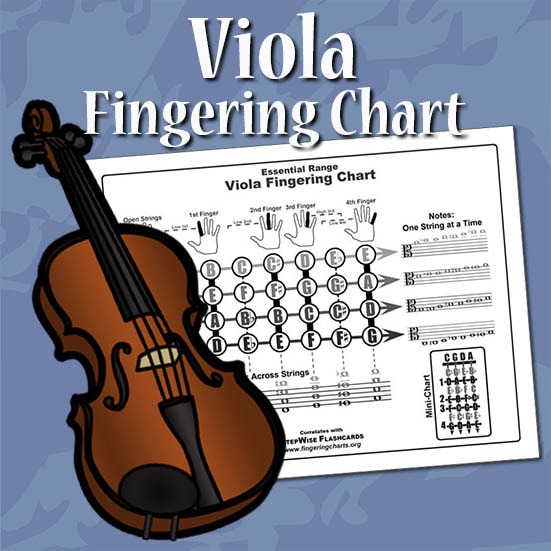 Learn the Viola notes and fingerings with our charts, flashcards, and NinGenius app!