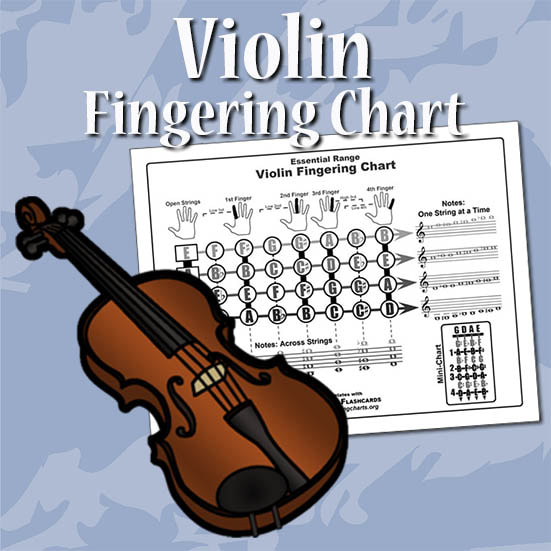 Learn Violin notes and first position fingerings with our charts, flashcards, and NinGenius app!