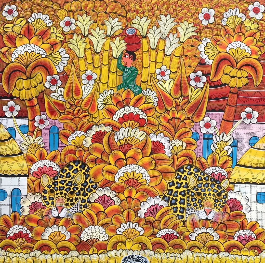 Rashidi Mzuguno 守護，金黃花海裡的花豹