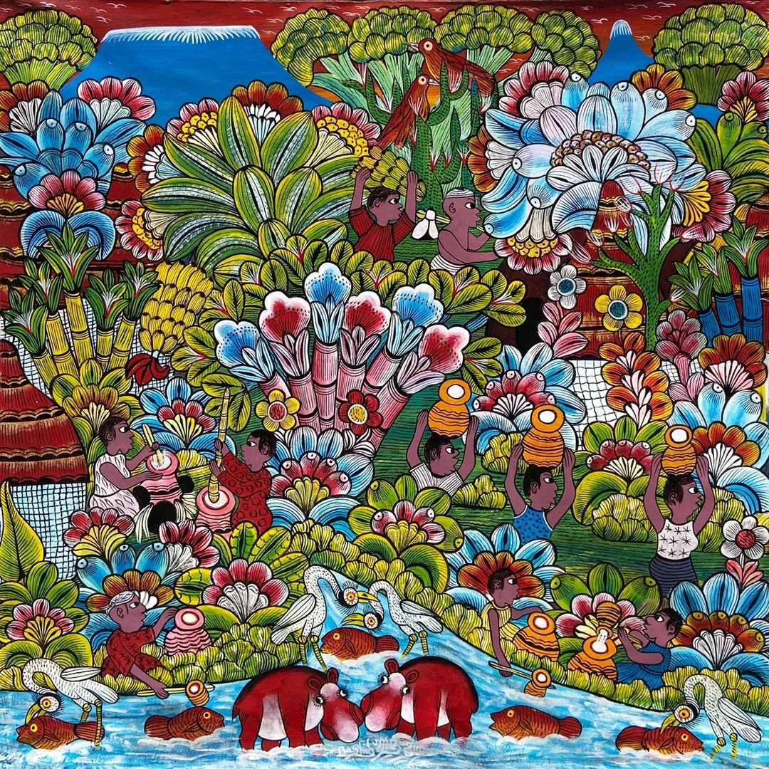 Rashidi Mzuguno 村落，被花草環抱的吉力馬札羅山下村落