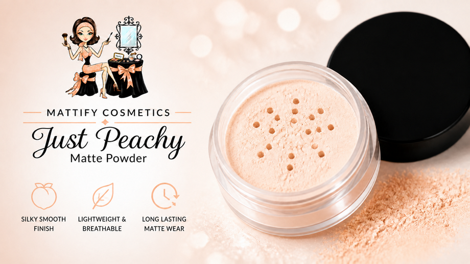 Peachy face powder how to get glowing young looking skin with oil-control face powder by Mattify Cosmetics