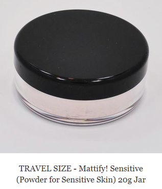 travel size products miniature makeup Mattify cosmetics ultra matte invisible oil control powder for oily skin to prevent acne blackheads and get clear skin no makeup look primer to use before foundation 
