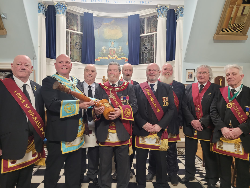 the travelling gavel was claimed by lodge st michael on 26/04/24