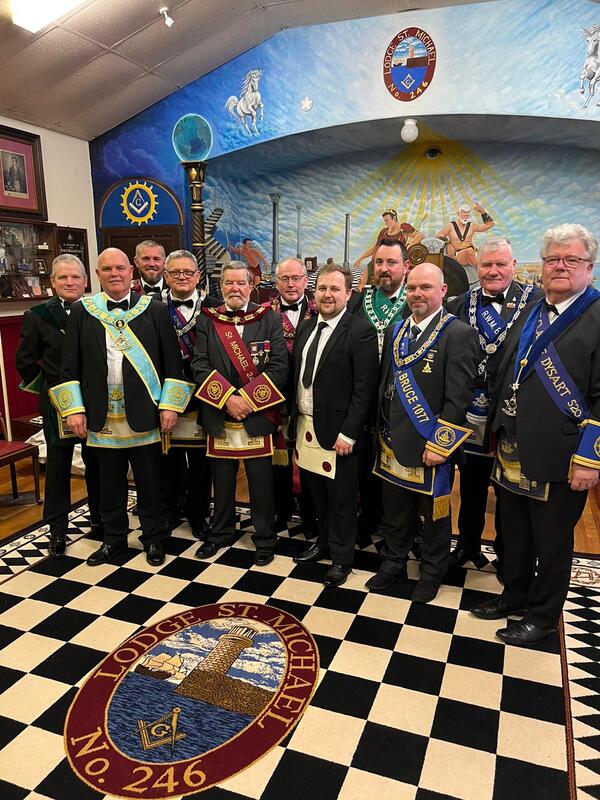 on thursday 30th March, lodge st michael 246 held a reigning masters degree, including our own rwm brother john niven.