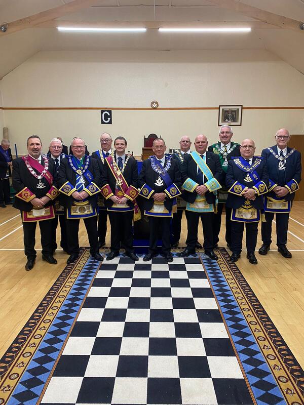 on thursday 11th may our rwm brother john niven visited lodge caladonian st. jOhn royal arch no.195. the ea degree was conferred by the rwm brother stuart leckenby and his degree team of lodge st. john Kilwinning No.28