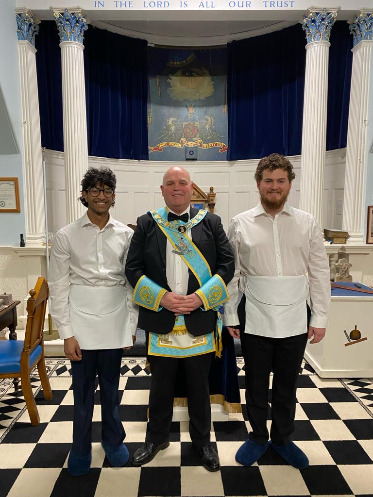 our newest entered appreintices joining the lodge,brother Gupta and Brother BLACKBURN.