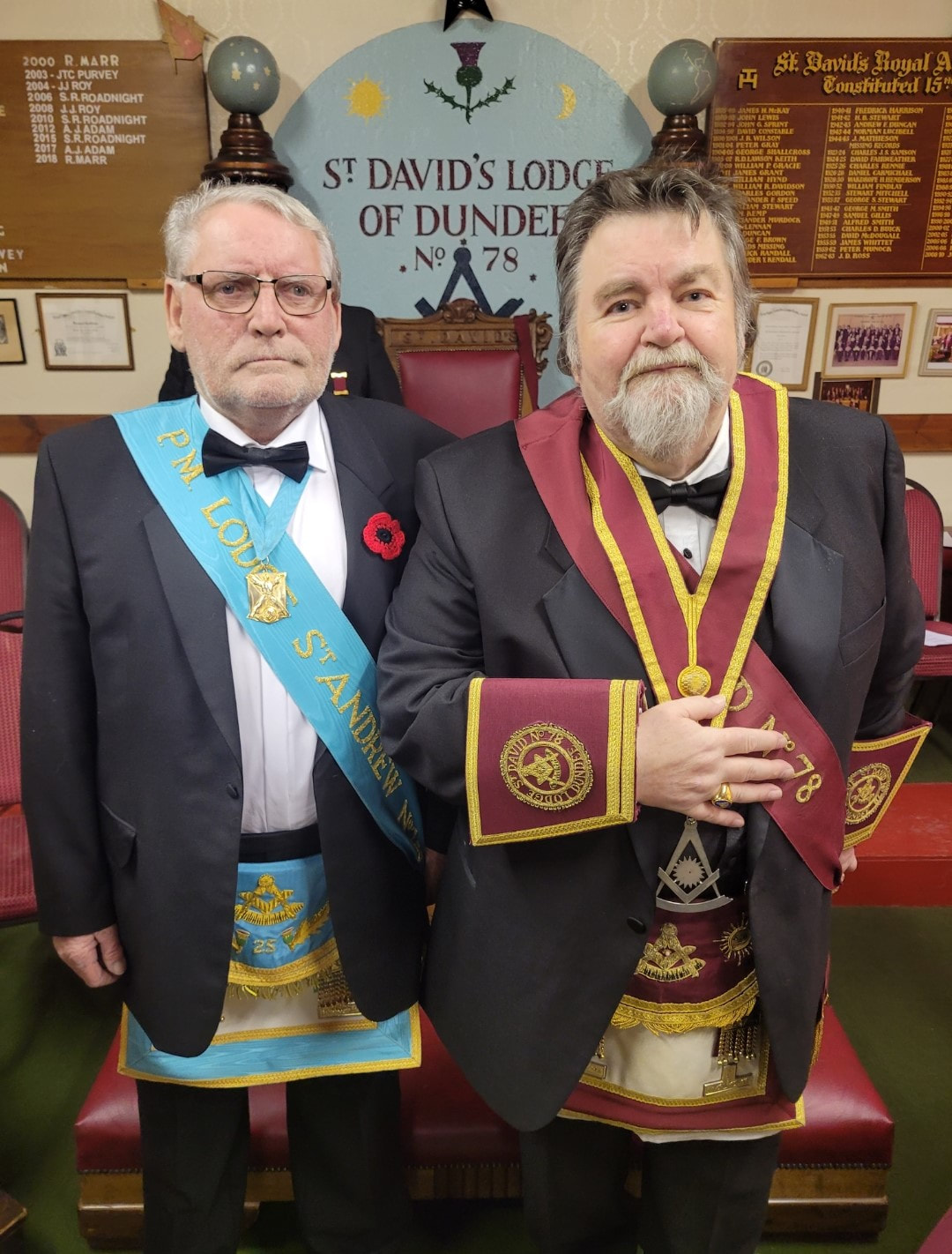 life long friend and brother paddy regan installed as master of lodge st. david no. 78 (11/11/23)