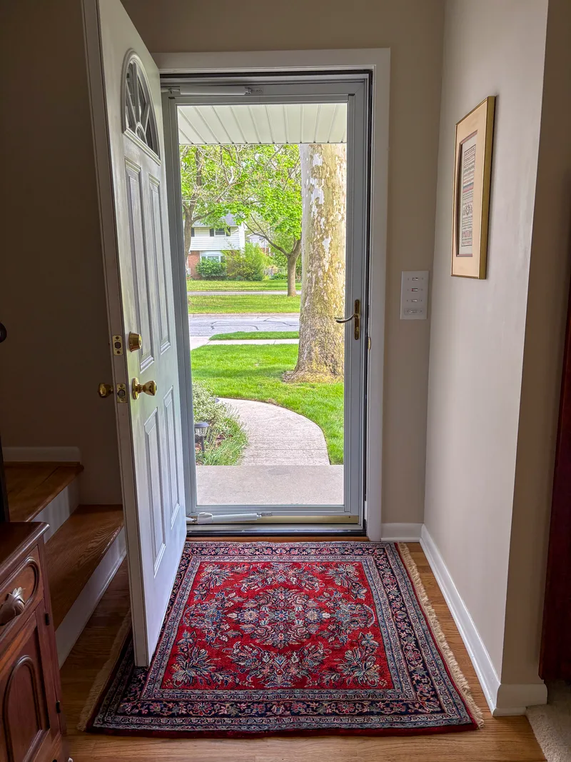 Rug at front door.
