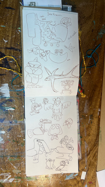 Gold Museum Bogota sketches by Angeline Marie Martinez