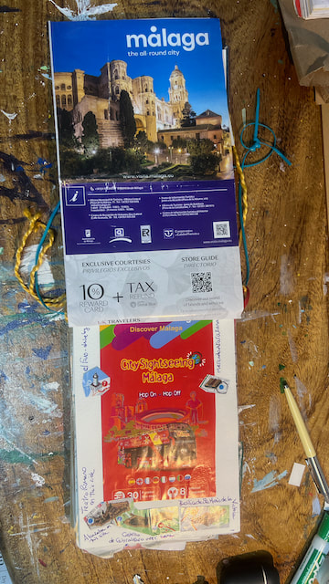 maps and collage from Malaga Spain tourist maps