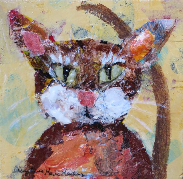 Goofy Cats Colorful Textured Feline Characters