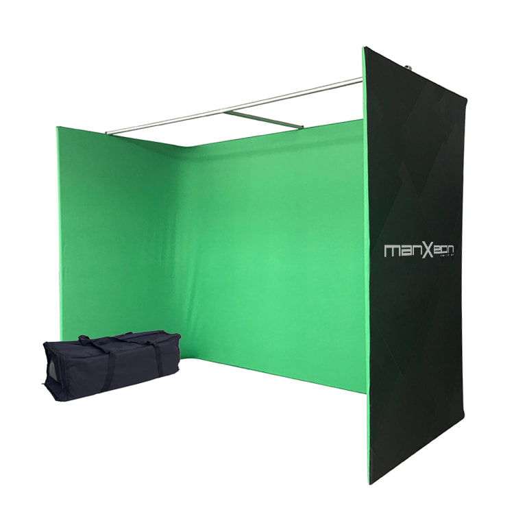 Live Green Screen Backdrop Pop Up Photo Booth HD Tension Fabric PRO Series - MX-GSBTF
