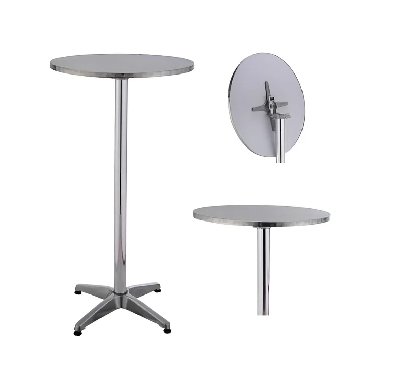 Cocktail Table 60cm Aluminum Round  Foldable Top - MX-CSA