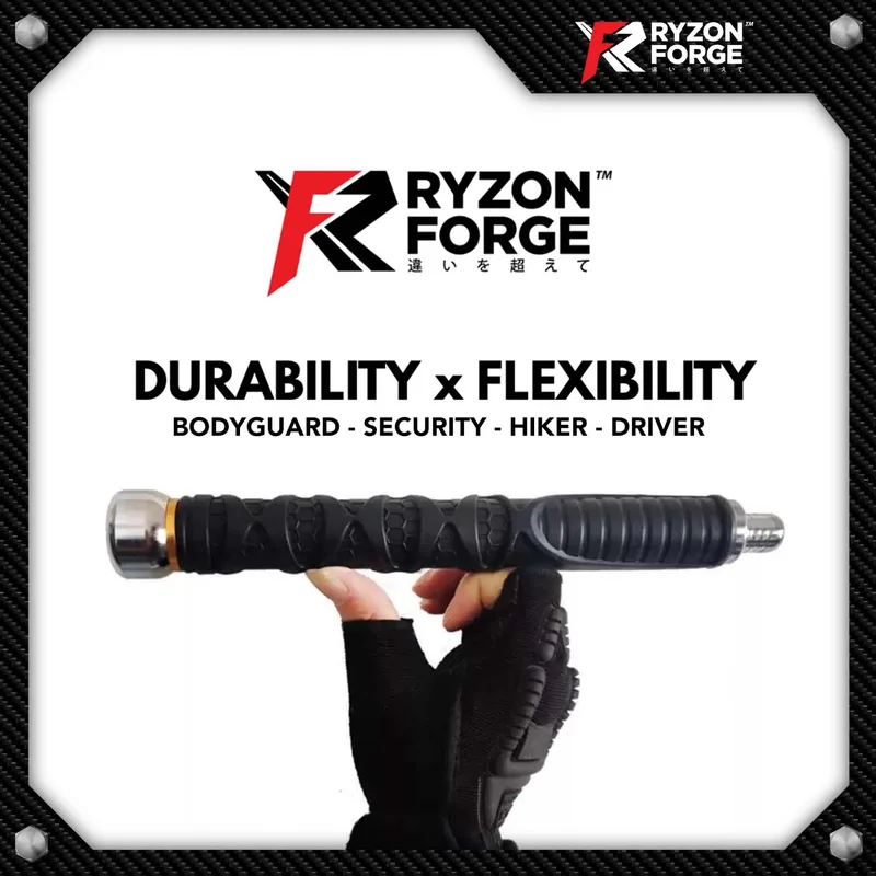 Telescopic Tactical Steel Baton Self Defense Bodyguard Security Hiker - MX-TTSB