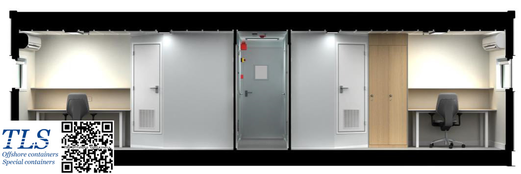 8 pax accommodation module layout drawing, ABS approved