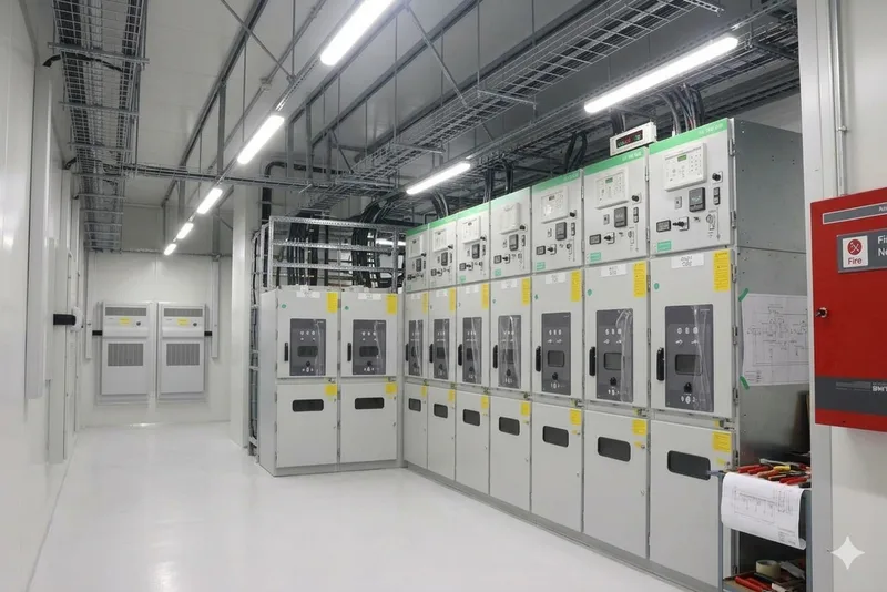 power distribution containers, internal view