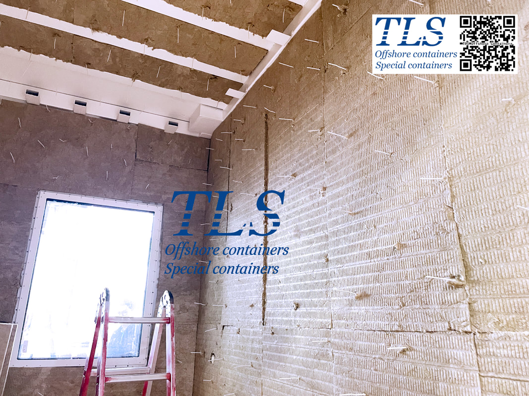 rock wool in container