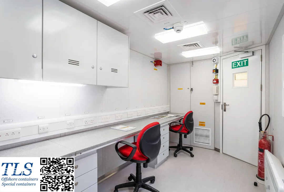 zone 1 / zone 2 rated office container, DNV2.7-1 certified, IEC60079-13 classified, 20ft office module, equipped with CPFG