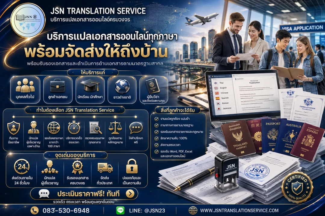 แปลภาษาออนไลน์, บริการแปลเอกสาร, แปลภาษาด่วน, translation service online