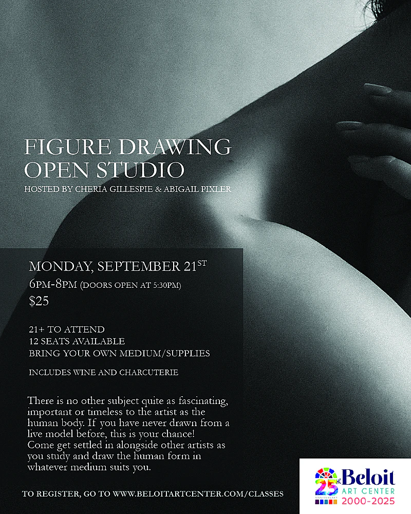 Figure Drawing Open Studio Monday September 21st 6-8pm