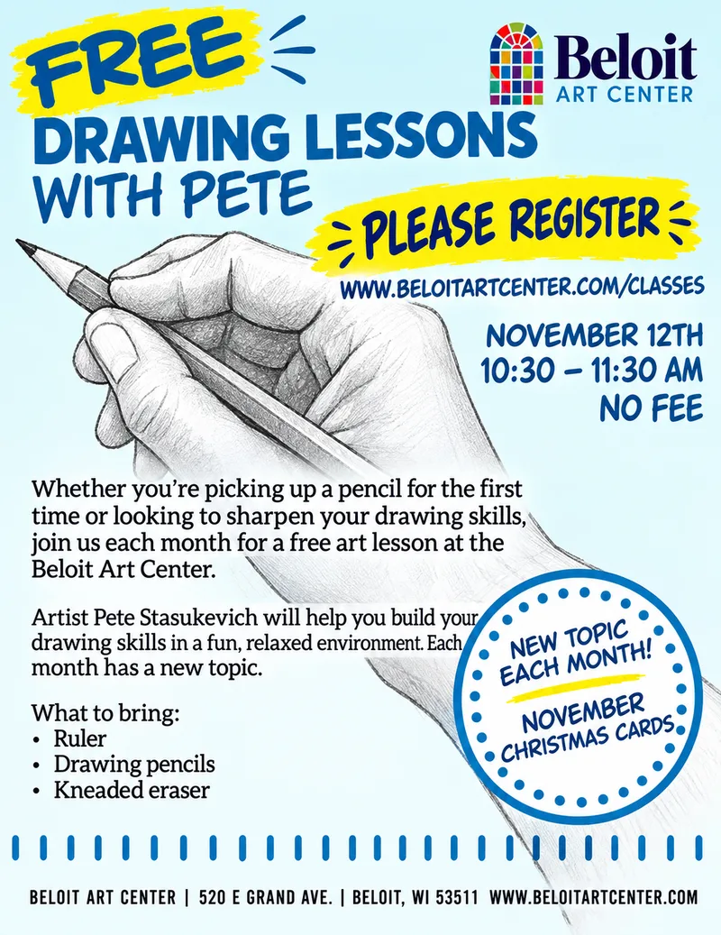 FREE Drawing with Pete  Nov. 12th 10:30-11:30am