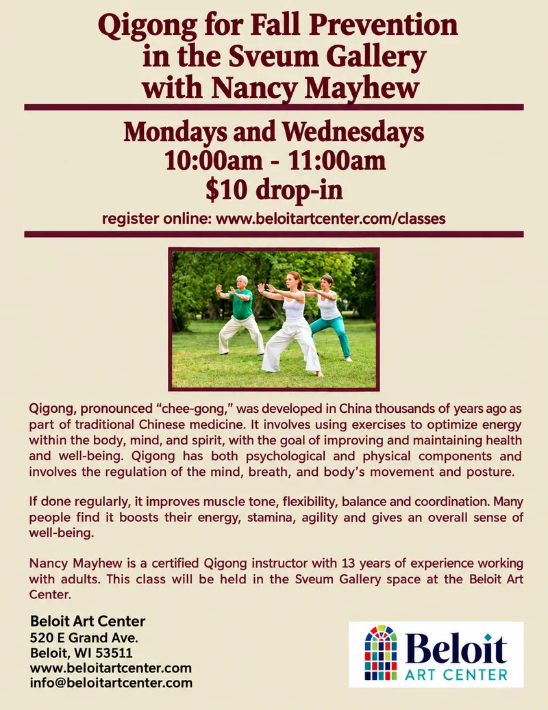 Qigong - Monday and Wednesdays  10:00am-11:00am