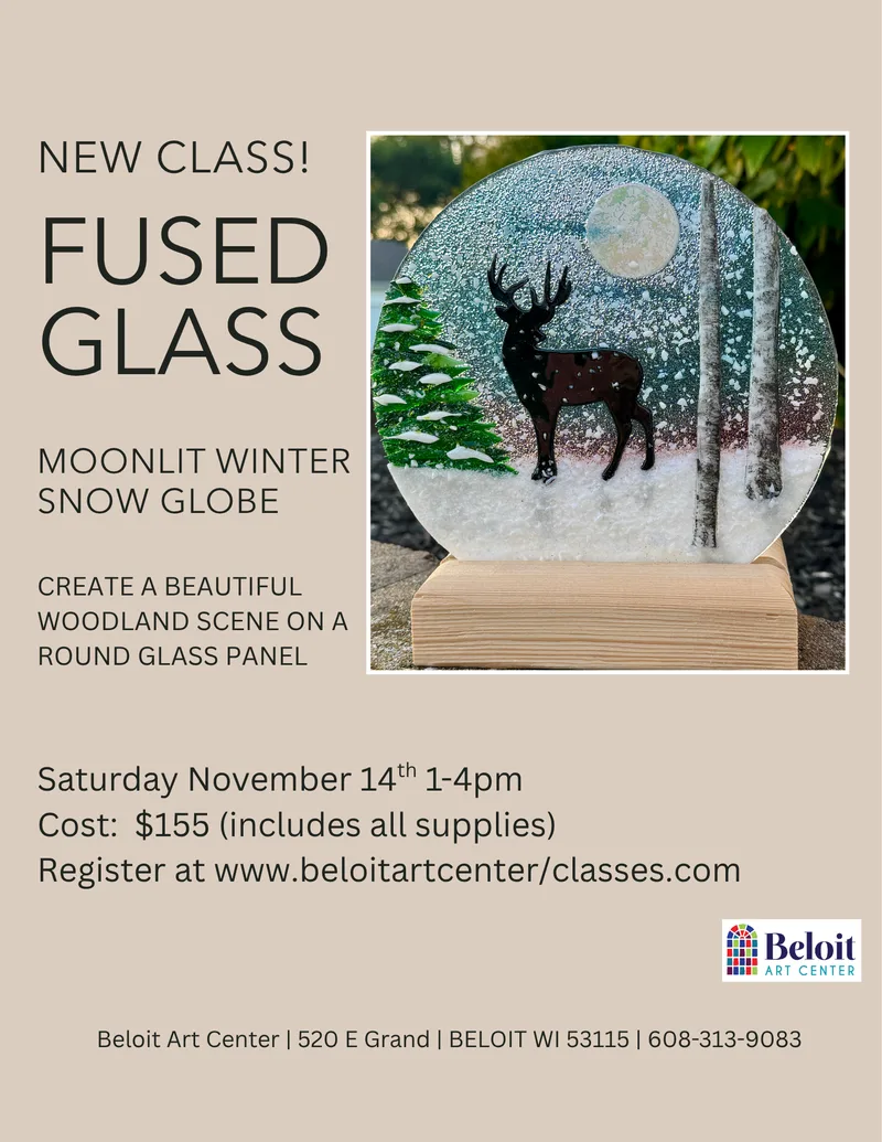 FUSED GLASS - Winter Snow Globe   Nov. 14 , 1-4pm