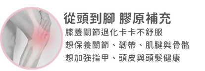 骨骼/關節 膠原補充膝蓋關節退化卡卡不舒服 想保養關節、韌帶、肌腱與骨骼
