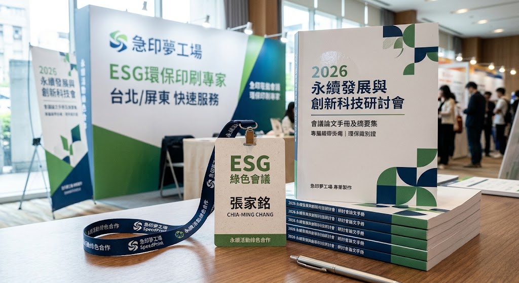 研討會與會議印刷全攻略：從環保識別證到大圖輸出的最佳實務指南》