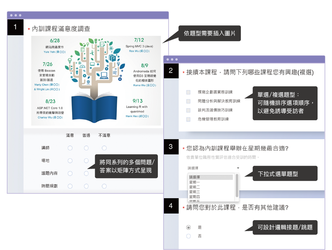 設計問卷，快速上手
