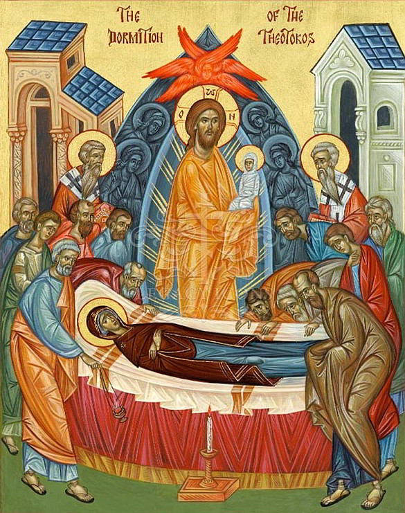 Icon of the dormition of Theotokos