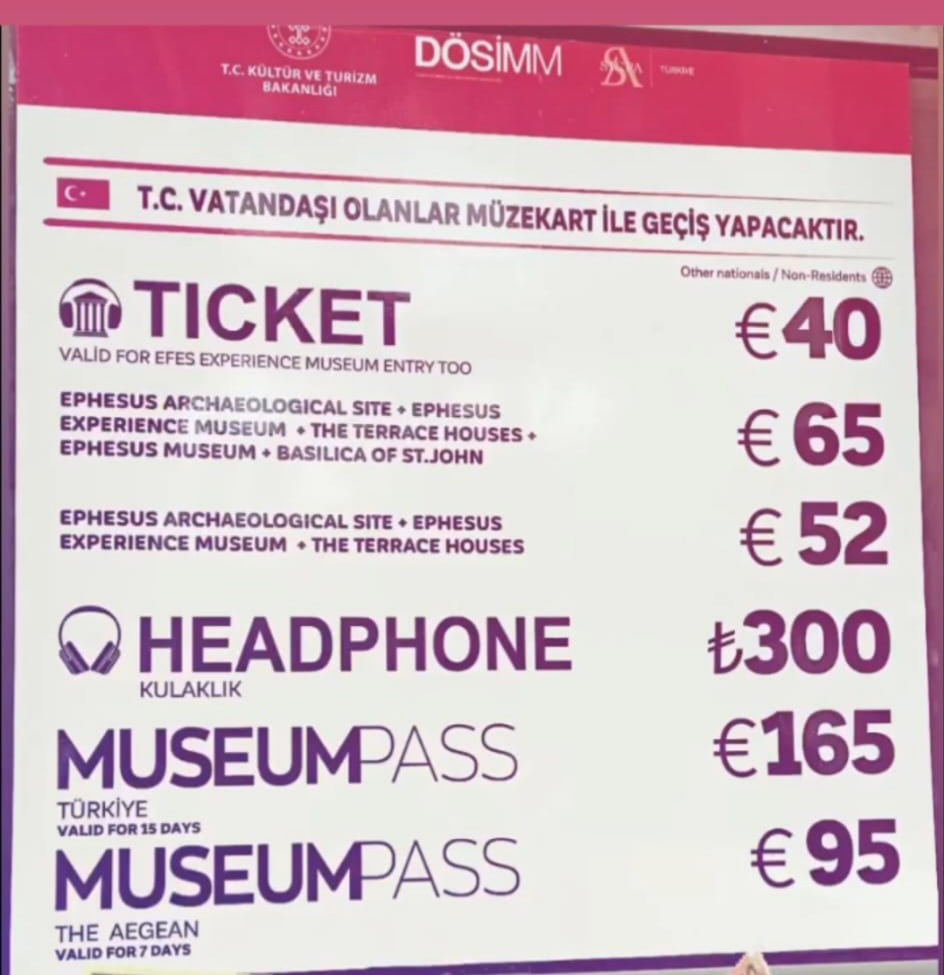 Ephesus Ticket Prices and Hours