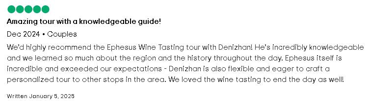 Ephesus Wine Tour Review
