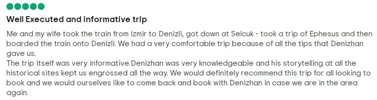 Ephesus Tour from Selcuk Train Station Review
