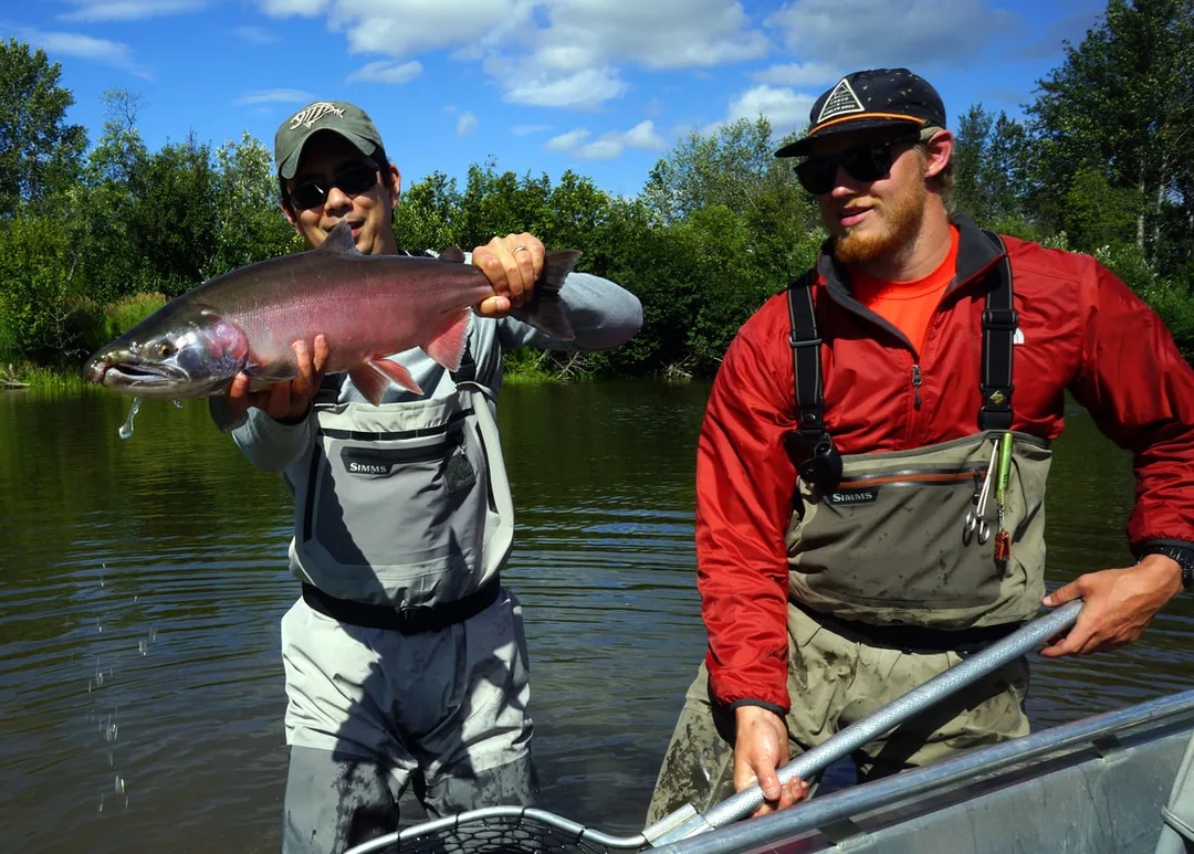 Guide Kyle and I with a Silver Salmon