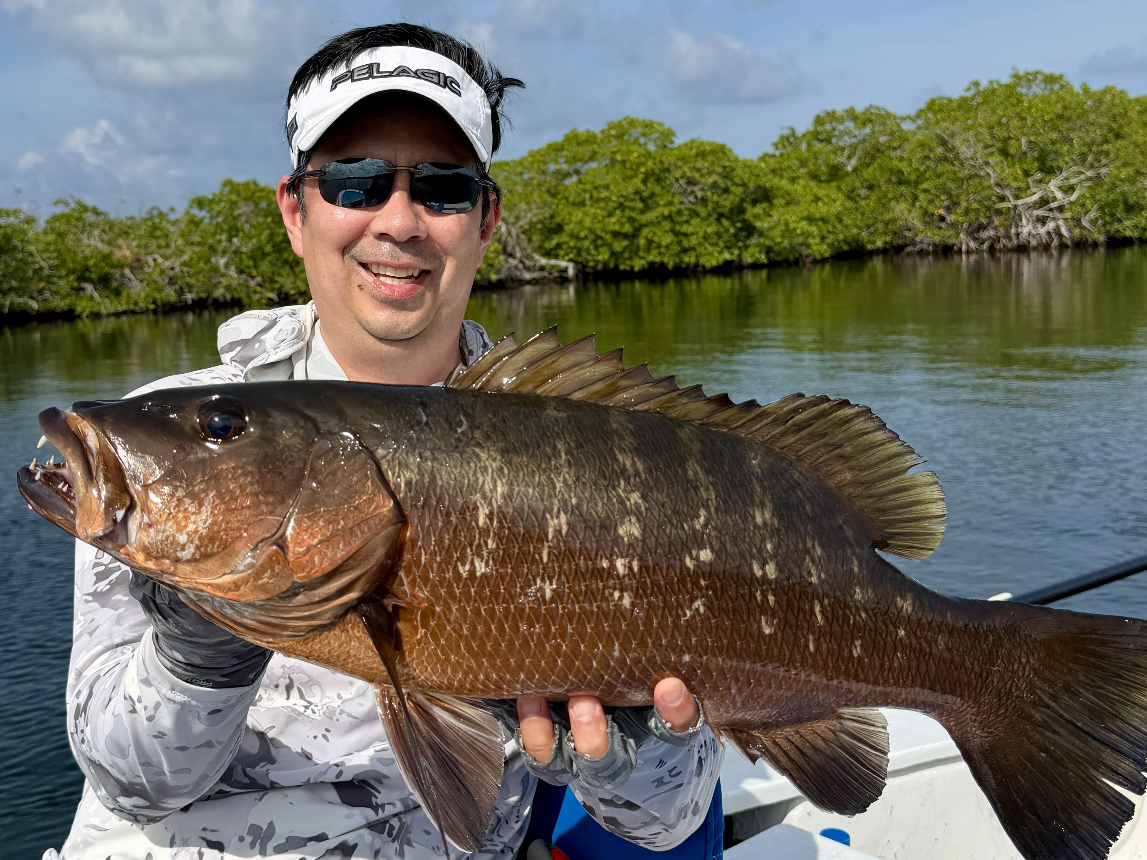 Atlantic Cubera Snapper caught on popper
