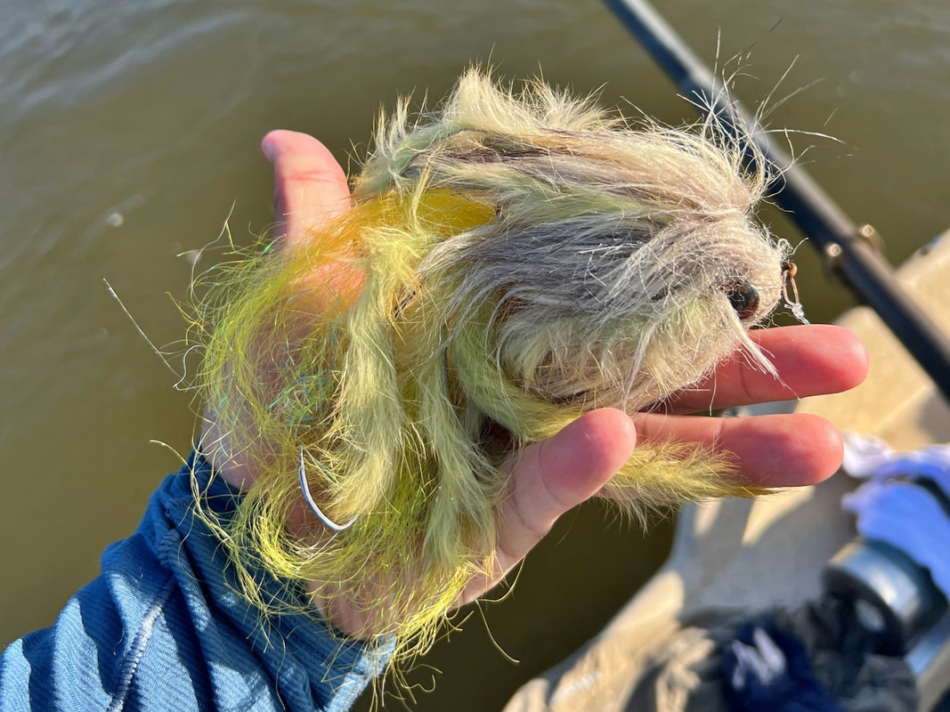 The largest fly I have fished with, the Chewbacca fly for Taimen in Mongolia