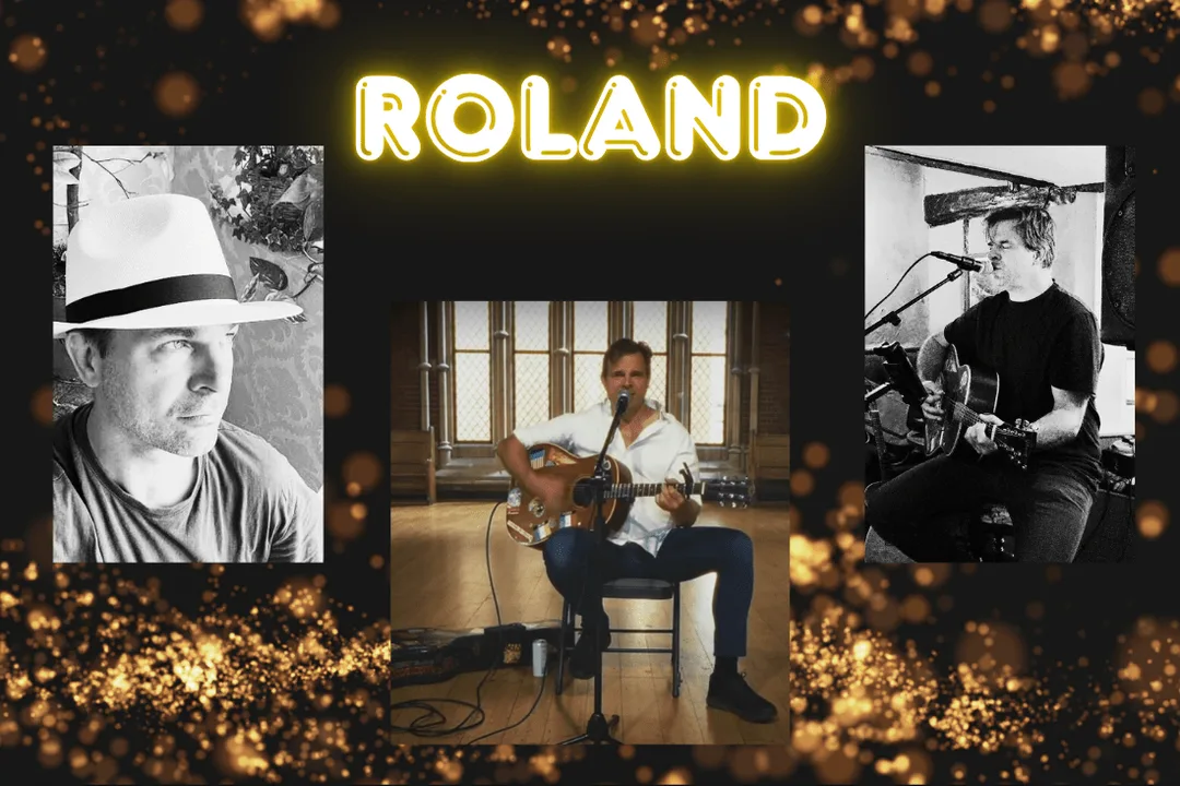 Collage of Roland the singer available for hire. Essex Saxophonist for Hire