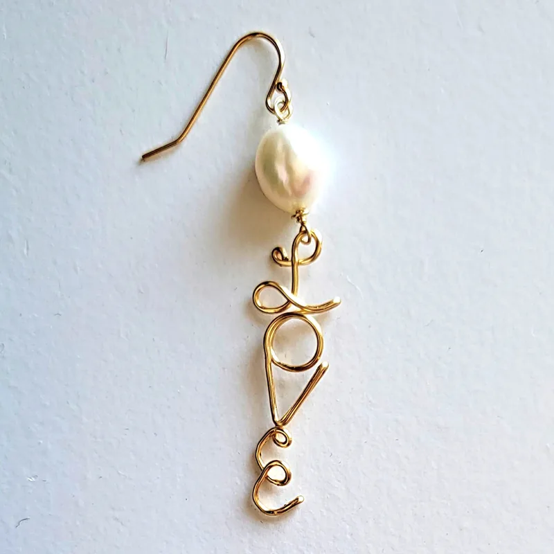 Pearl "Love" Earrings