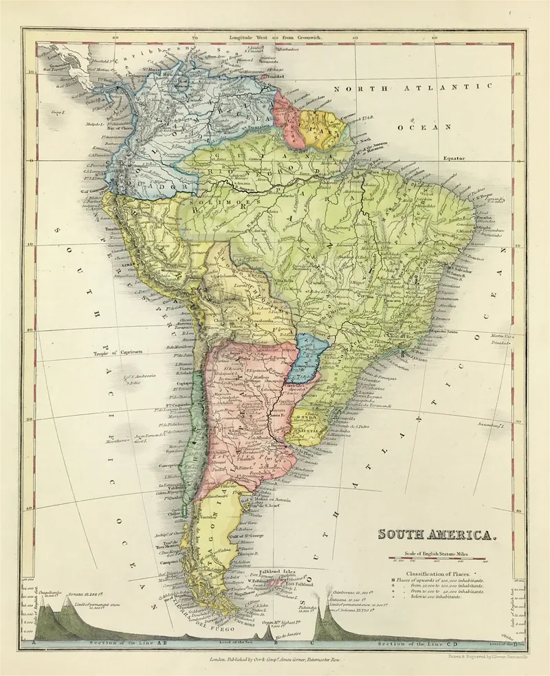 South America c1840
