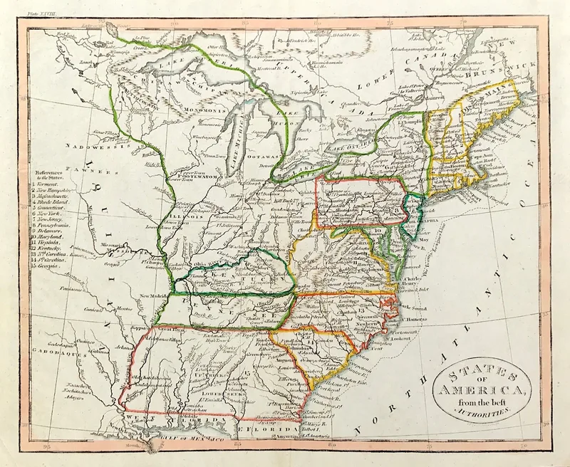 Map States of America c1802 - SOLD!