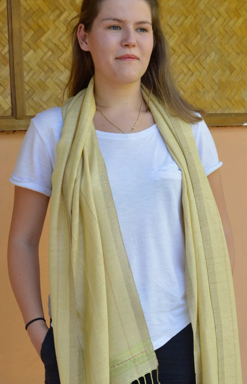 Inset Beads Scarf rayon
