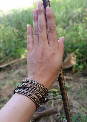 Boxy Unisex Metal Bead Wrap Bracelet