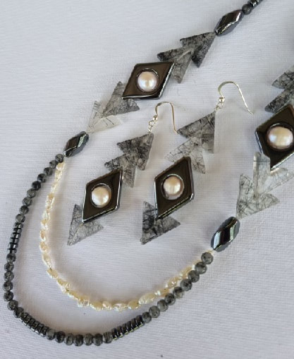 Cosmos necklace earring set